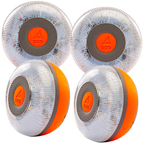 FLASH LED SOS 4 Unidades Luz de Emergencia V16 Conectada Homologada,DGT ...