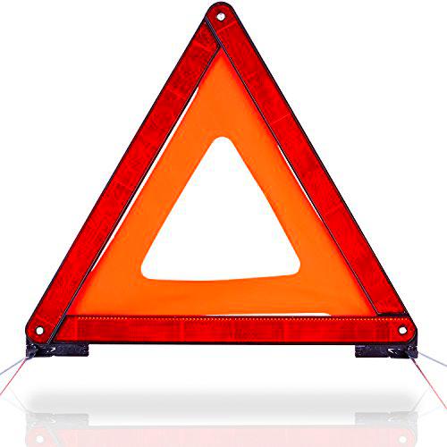 CARTO triángulo reflectante ECE - seguridad en zonas de accidentes o puntos de peligro / para coches / para todo tipo de vehículos a motor