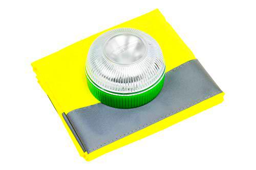 Motorkit Luz LED magnética homologada (V16) y Chaleco Reflectante homologado