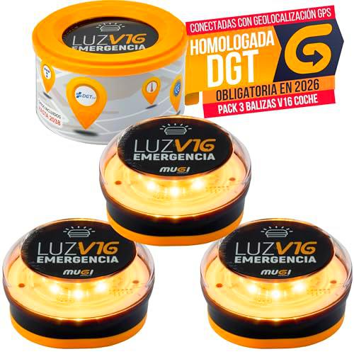 MUGI Mobility iOdZ Pack 3 Balizas V16 Conectadas Homologadas DGT 3.0