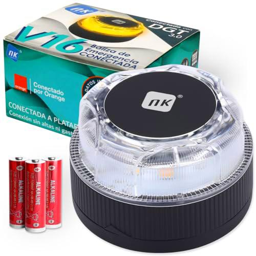 NK Baliza de Emergencia V16 con Geolocalización y Conexión DGT 3.0