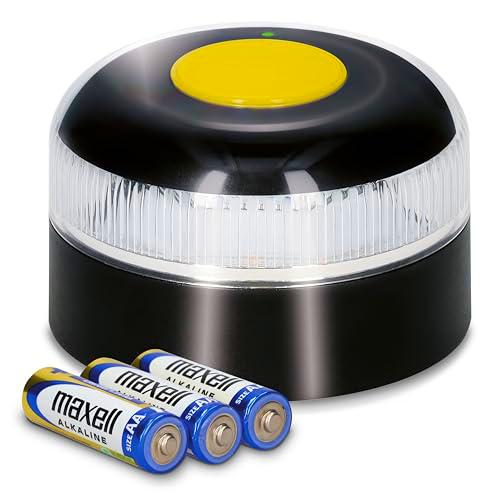 PMK GRUPO | Baliza V16 Homologada DGT 2026 Geolocalización GPS | Luz Emergencia LED 360º 1 km | Conectada con DGT 3.0 en 100 segundos