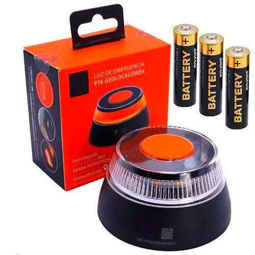 Luz de Emergencia Baliza V16 Geolocalizada, Homologada por DGT con Conectividad IoT