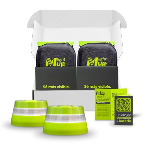 LIGHTMUP LITE PACK Baliza V16 homologada DGT 3.0-Geolocalización IoT-Luz emergencia conectada-Señalización flash coche-Obligatoria en 2026-Datos Telefónica Tech hasta 2038 (Pack V16 Lite x2)