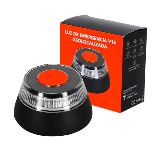 Luz de Emergencia V16 con Geolocalización (Incluye SIM) | Baliza certificada por la DGT | Obligatoria Desde el 1 de Enero de 2026