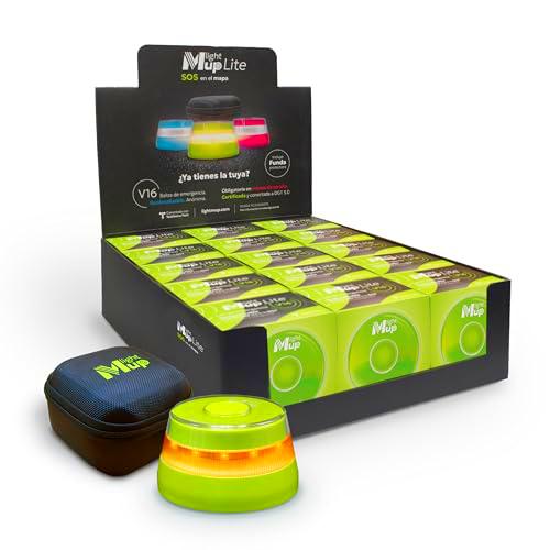 LIGHTMUP LITE EXPOSITOR 15 UDS Baliza V16 homologada DGT 3.0-Geolocalización IoT-Luz emergencia conectada-Señalización flash coche-Obligatoria en 2026-Datos Telefónica Tech hasta 2038