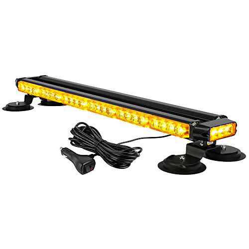 TOTMOX 1 Pieza 12V Auto 54 LED Barra de luz estroboscópica de Doble Cara para camión de vehículos de Emergencia