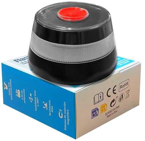 Genérico Baliza V16 Homologada DGT 3.0 con Geolocalización IoT | Luz Emergencia Coche LED 360º +1km | Resistente Agua | Conectividad Incluida hasta 2038