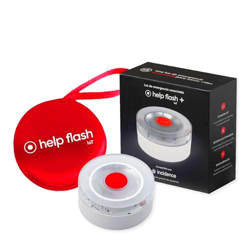 Help Flash IoT + Luz de Emergencia V16 con Geolocalización + Funda de Neopreno Roja