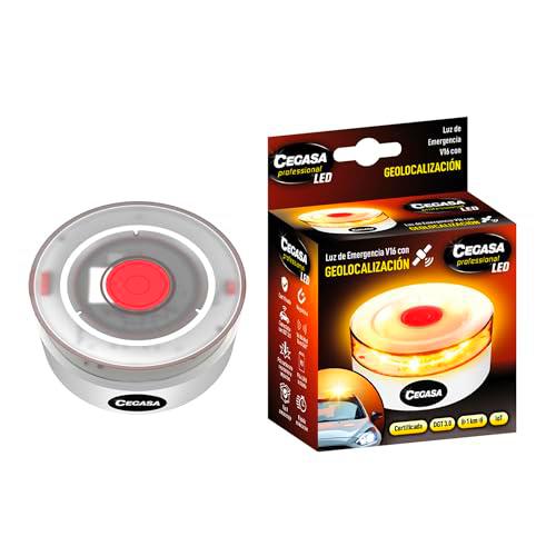 CEGASA- Luz de Emergencia V16 homologada con geolocalización 3.0 SIM incorporada (INCLUYE PILA) fabricando en España