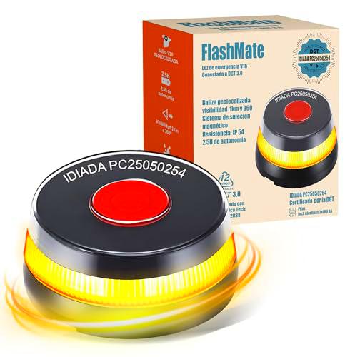 Baliza V16 Homologada DGT con Geolocalizador 3.0 | Luz Emergencia Coche Homologado DGT | V16 Conectada y Geolocalizada con SIM Incluida sin Costes hasta 2038 | Obligatoria desde 2026 Normativa DGT