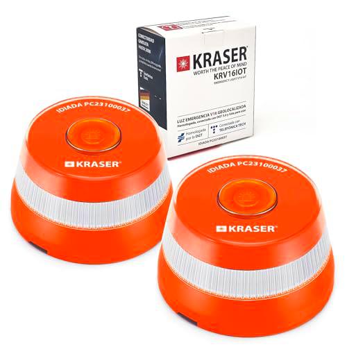 KRASER KRV16IOT Baliza V16 Homologada DGT más Visible y Segura